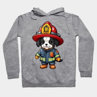 Adorable Cute Firefighter Dog Hoodie